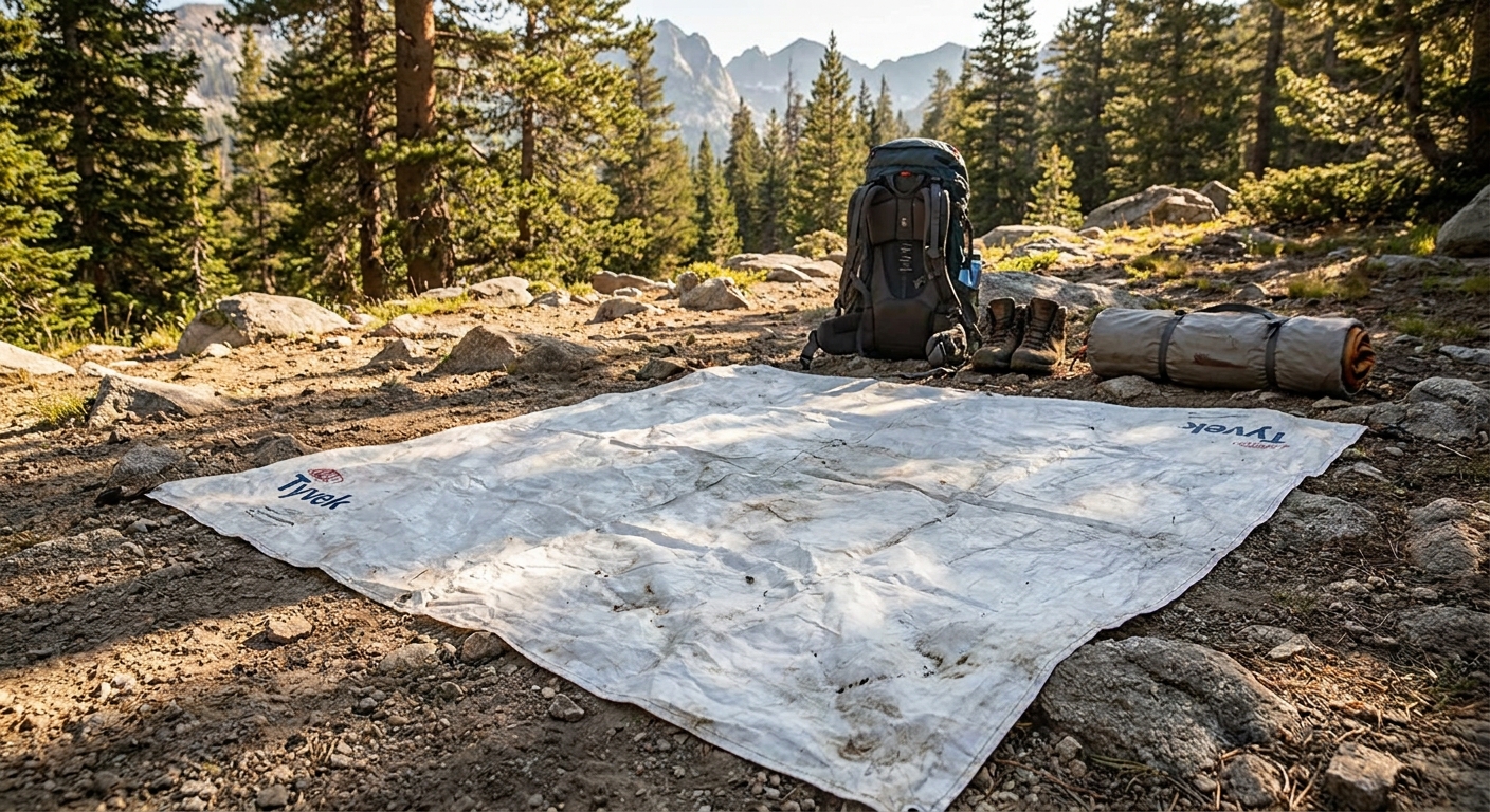 Tyvek groundsheet for thru-hiking