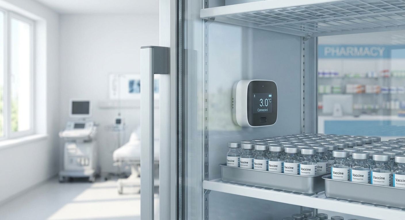 IoT vaccine storage monitoring for clinics and pharmacies
