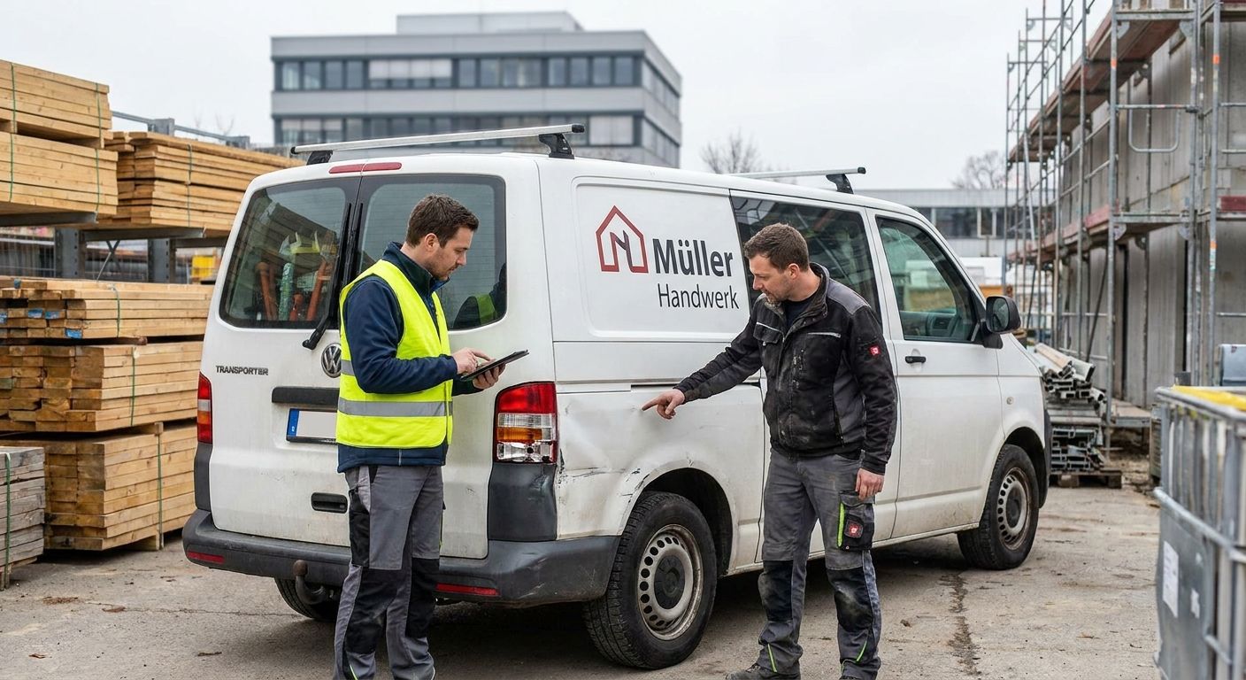 Kfz-Gutachten für Handwerksbetriebe: Schäden am Firmenfahrzeug