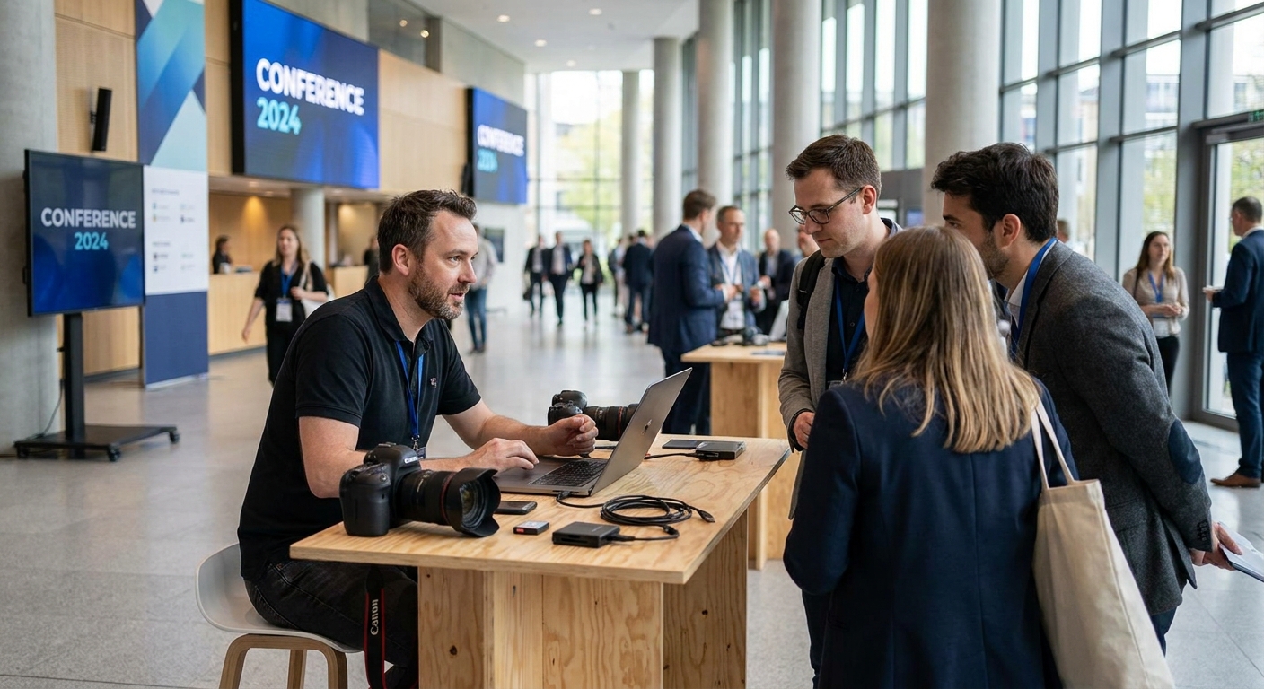 How to deliver conference photos to attendees the same day