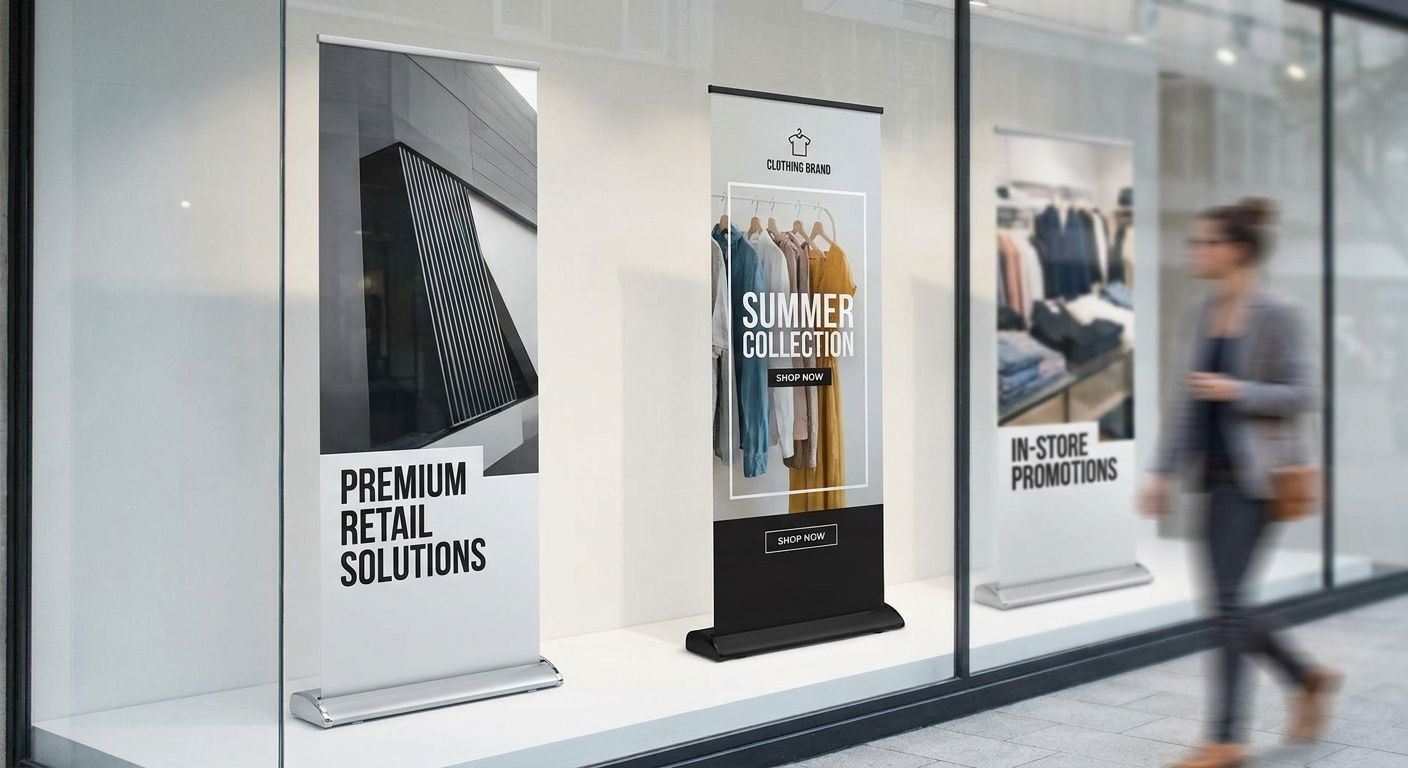 Best roll up banner stands for retail displays