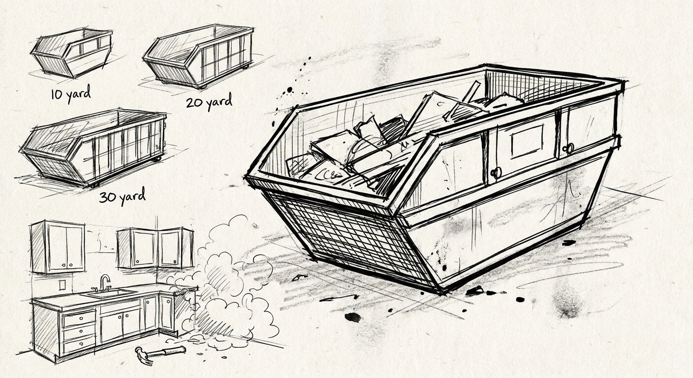 Best dumpster size for a kitchen remodel