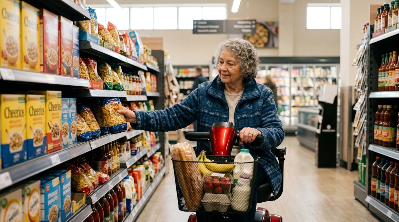 Mobility scooters for grocery shopping