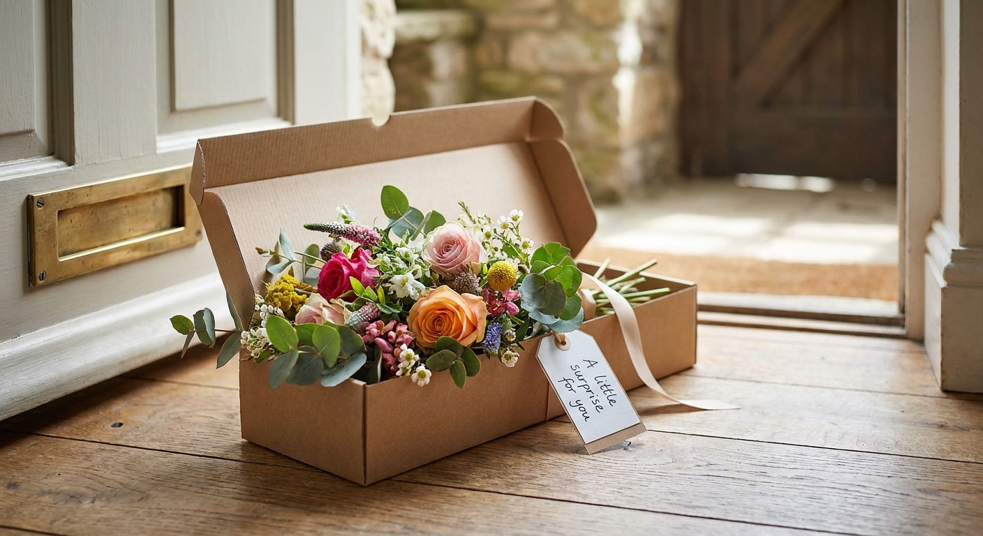 Letterbox flowers for surprise gifting