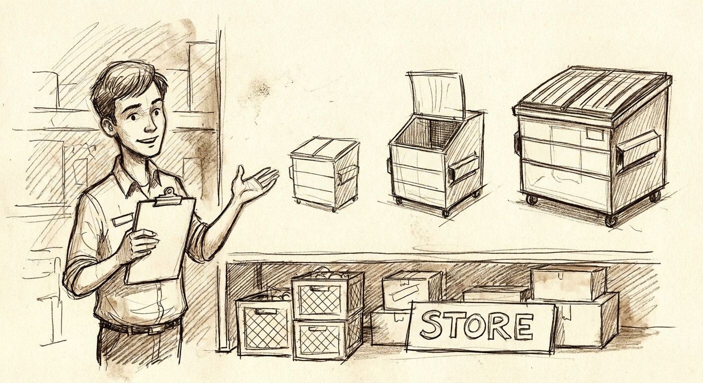 How to choose a compactor size for a retail or grocery store