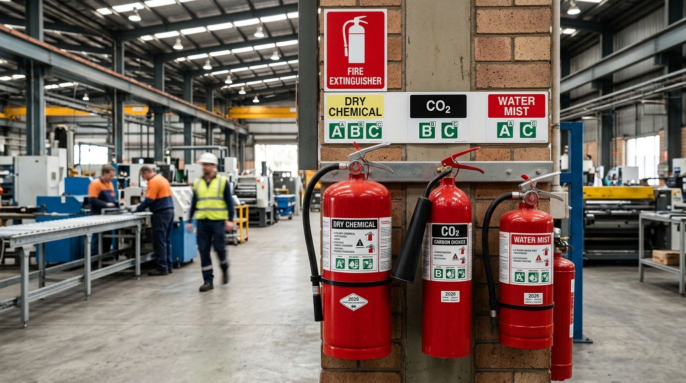 Best fire extinguisher types for manufacturing plants 2026