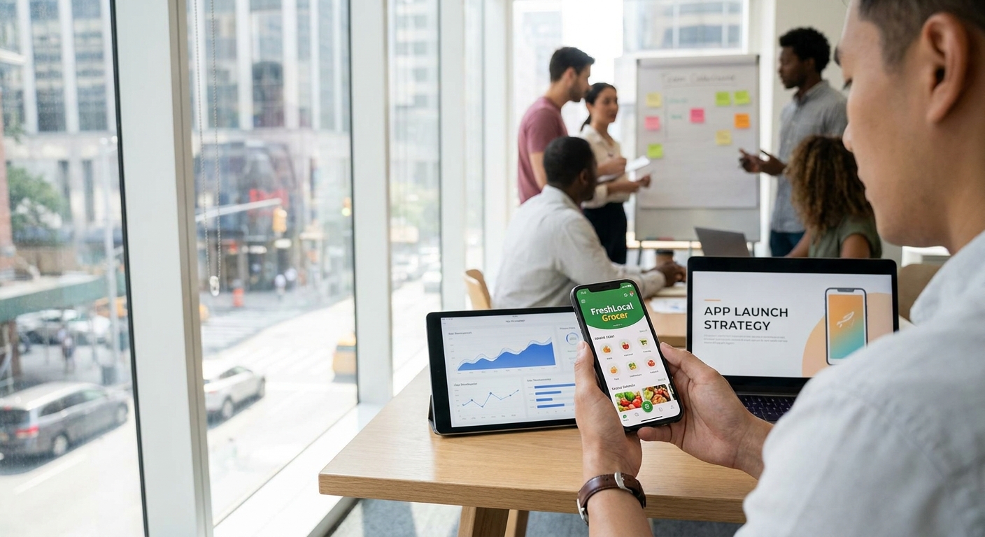 How to launch a branded mobile app for a regional grocery chain