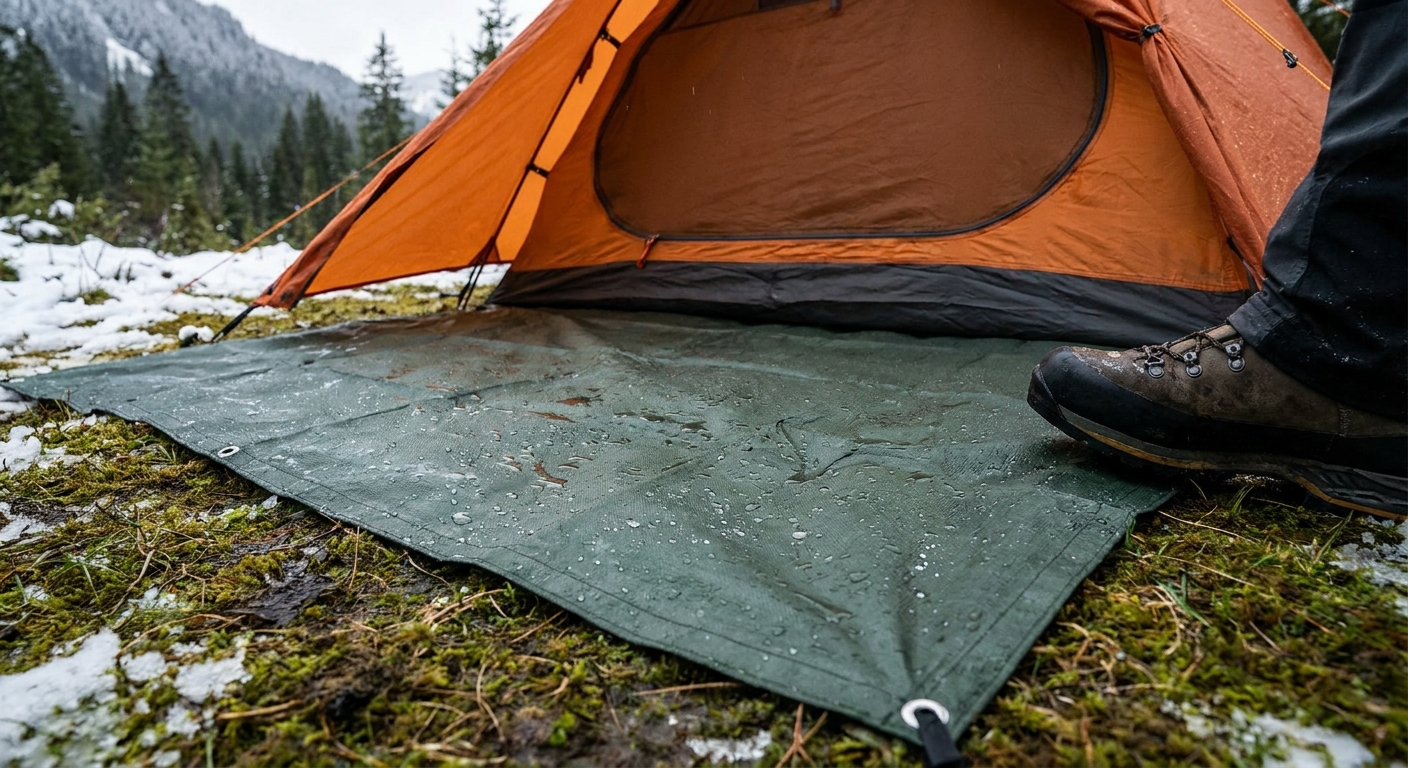 Waterproof tent underlay for four-season tents