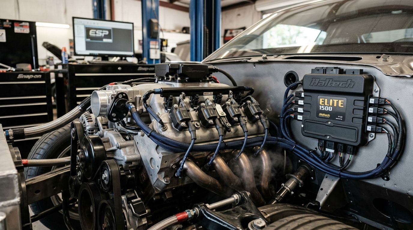 Can a Haltech Elite 1500 run a V8 engine?