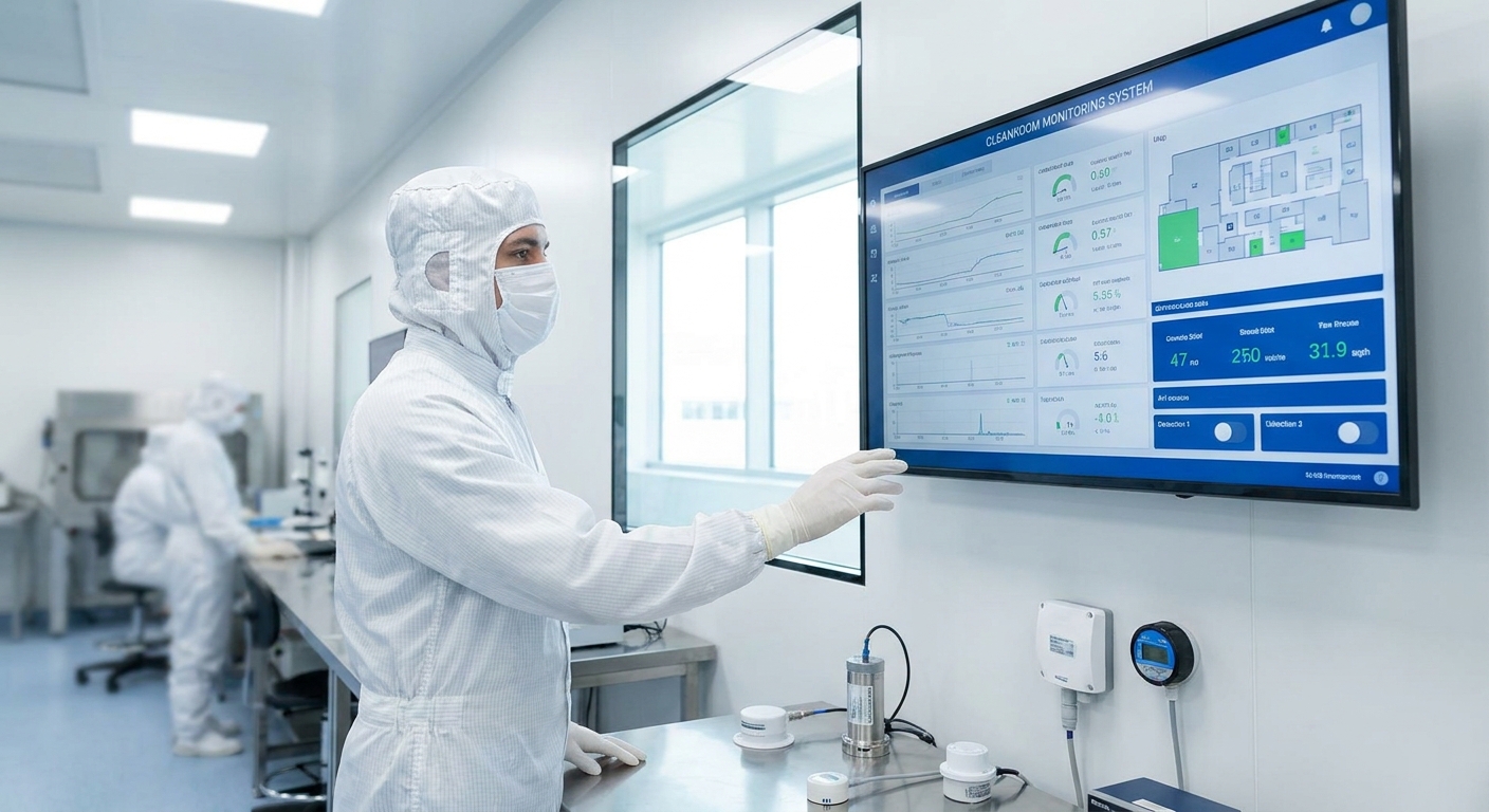 Facility monitoring system for cleanroom environments
