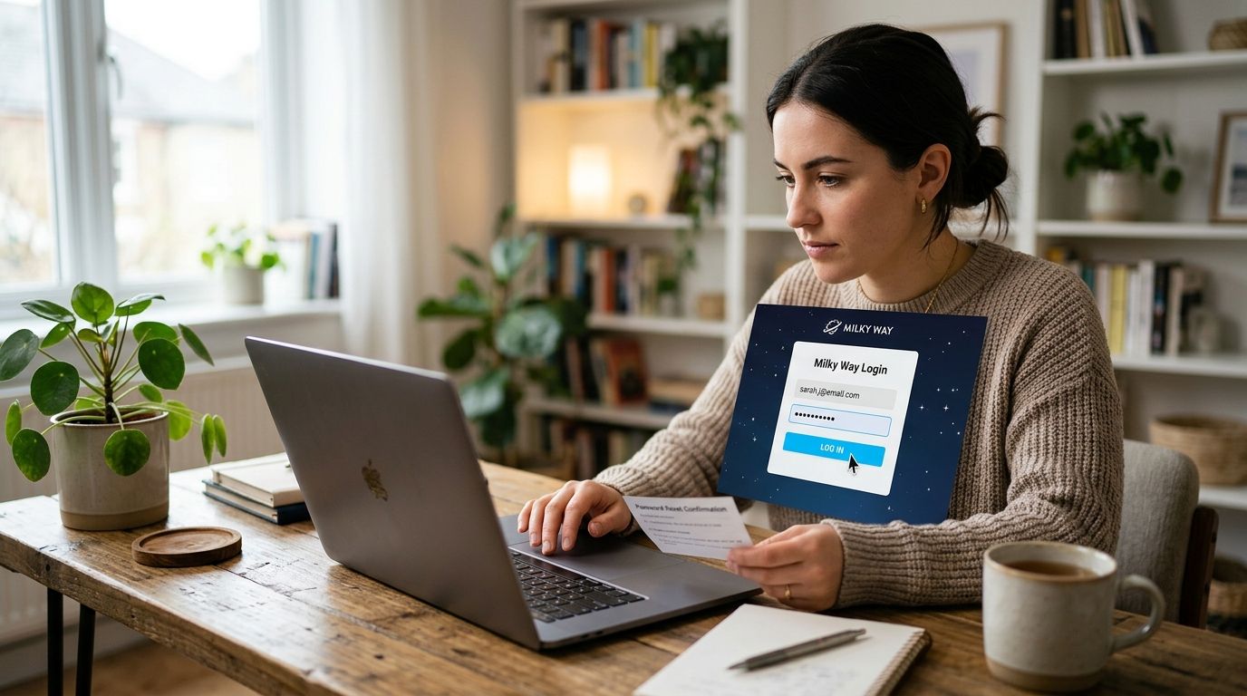 How to log into Milky Way after a password reset