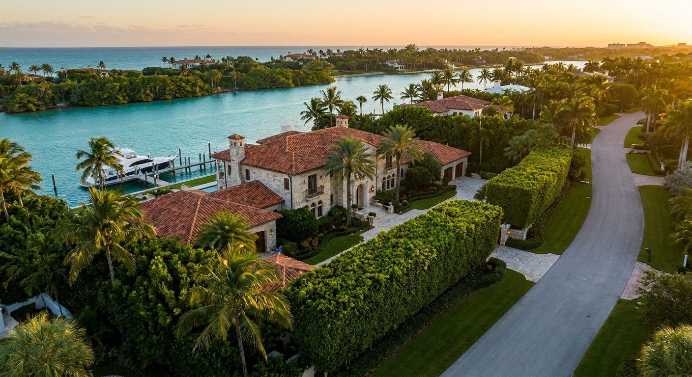 Best waterfront estates in Palm Beach for privacy