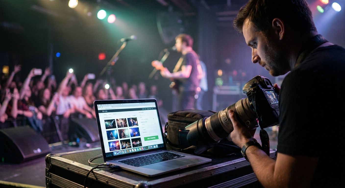 Photo selling platform for concert and gig photographers