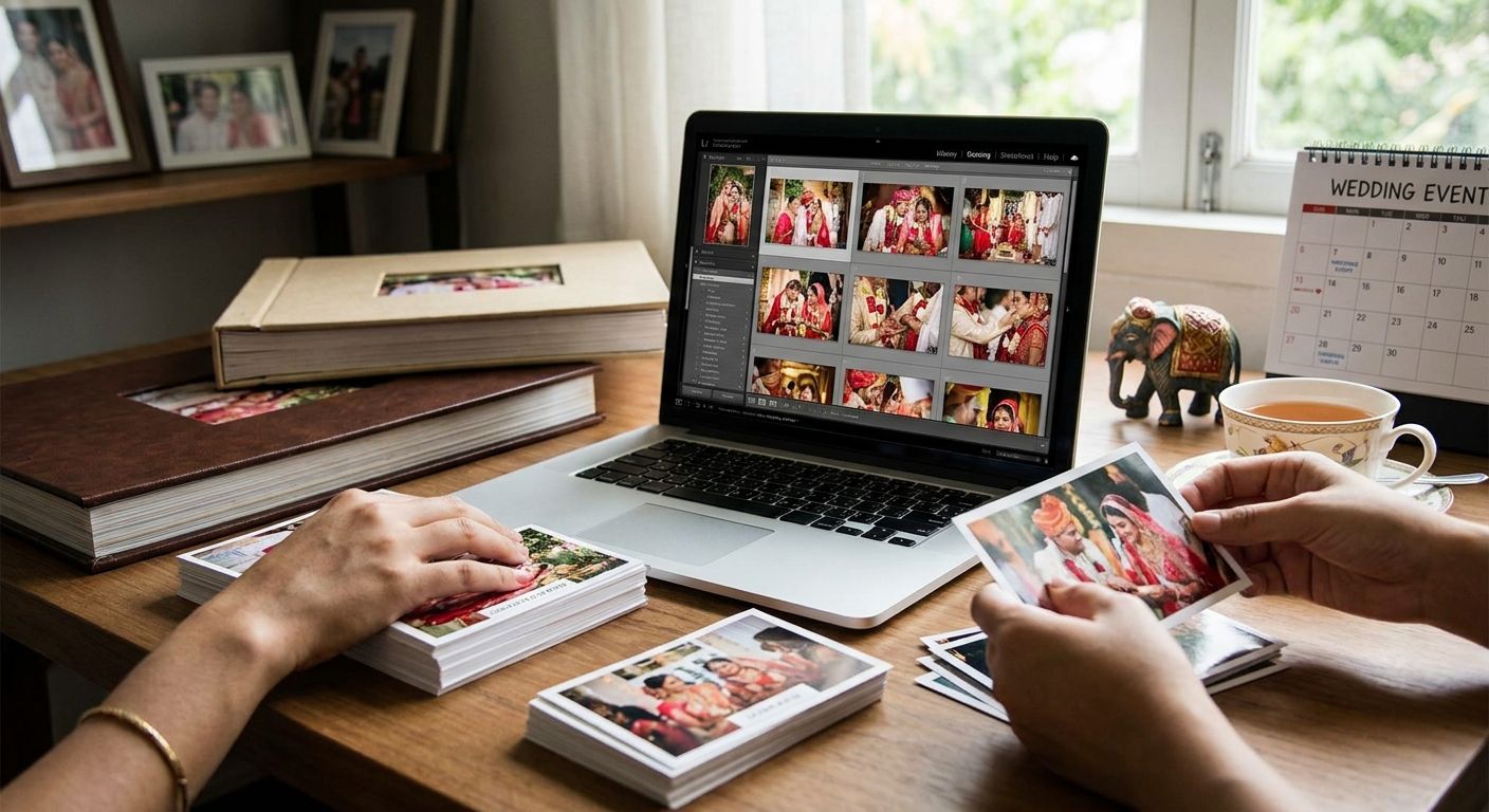 How to organize photos for multi-function Indian weddings