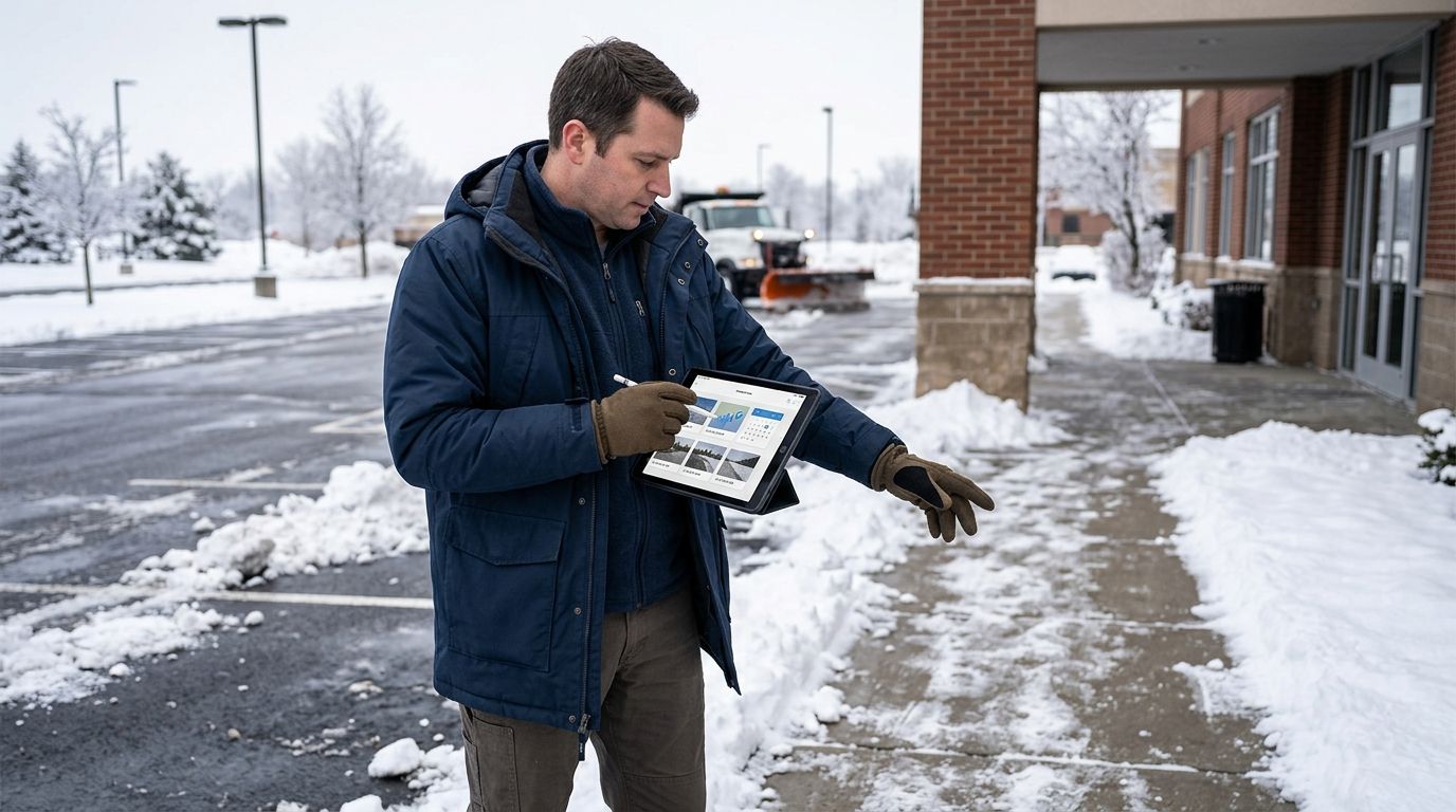 Connect timestamped snow photos to your slip-and-fall defense file
