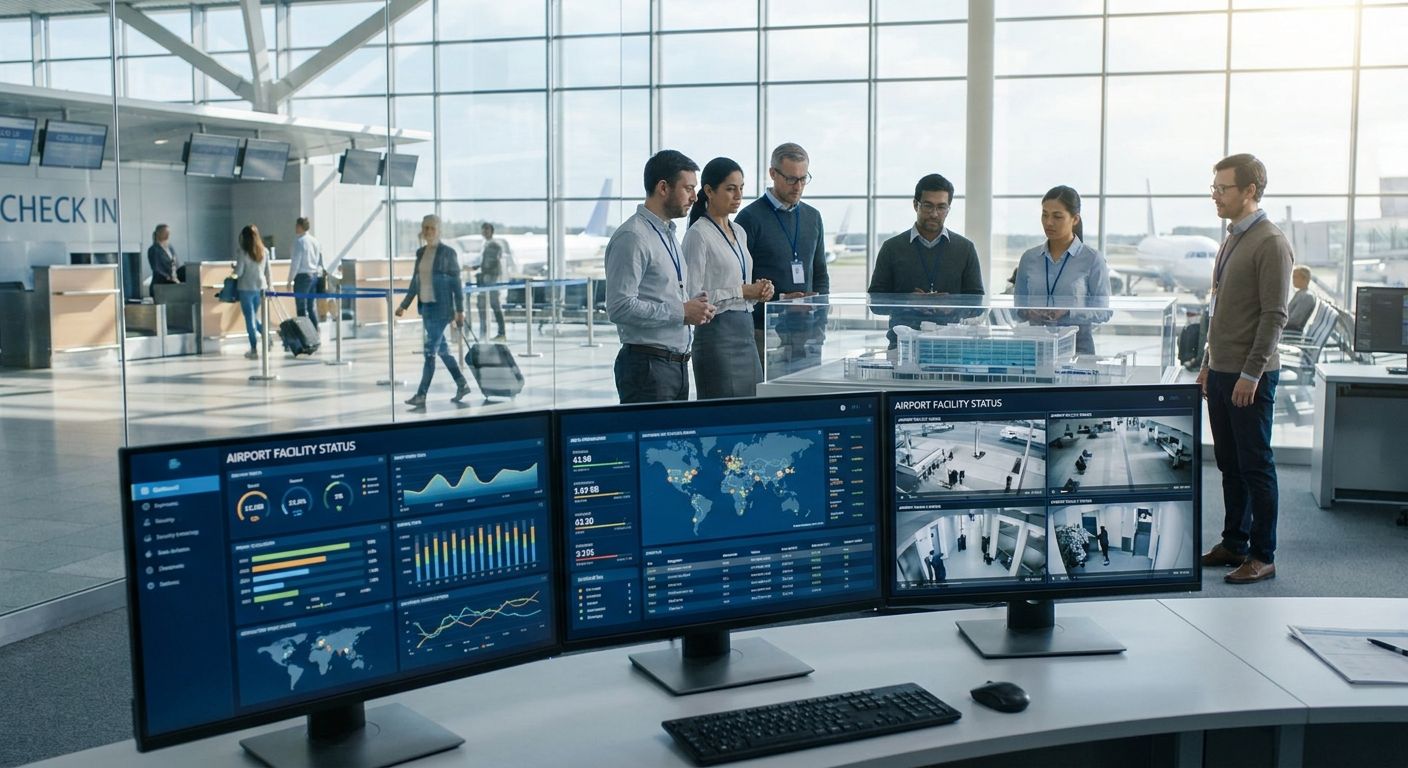 Facility monitoring system for airports and terminal operations