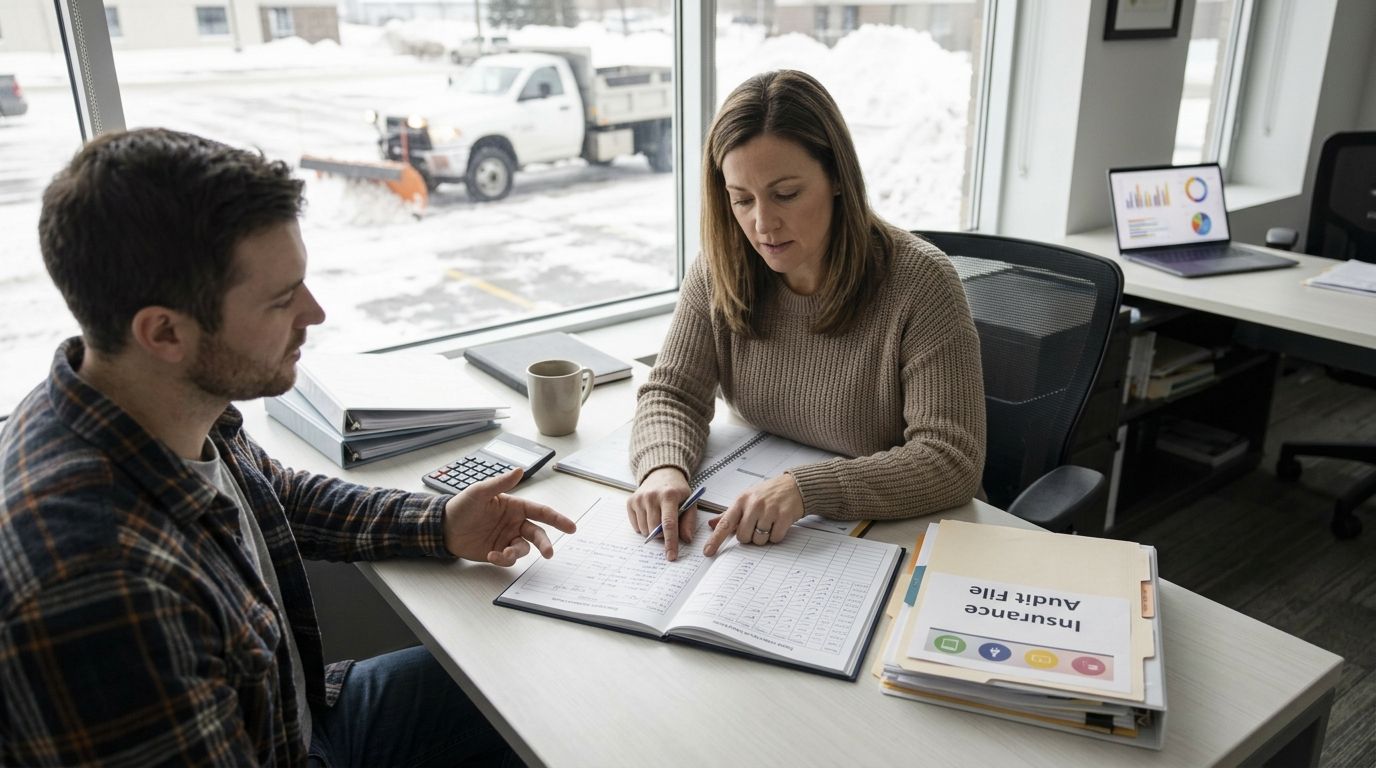 How to connect snow removal service logs to your insurance audit file