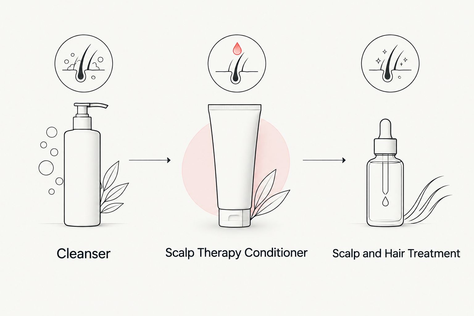 Three-step Nioxin routine from cleanser to scalp treatment