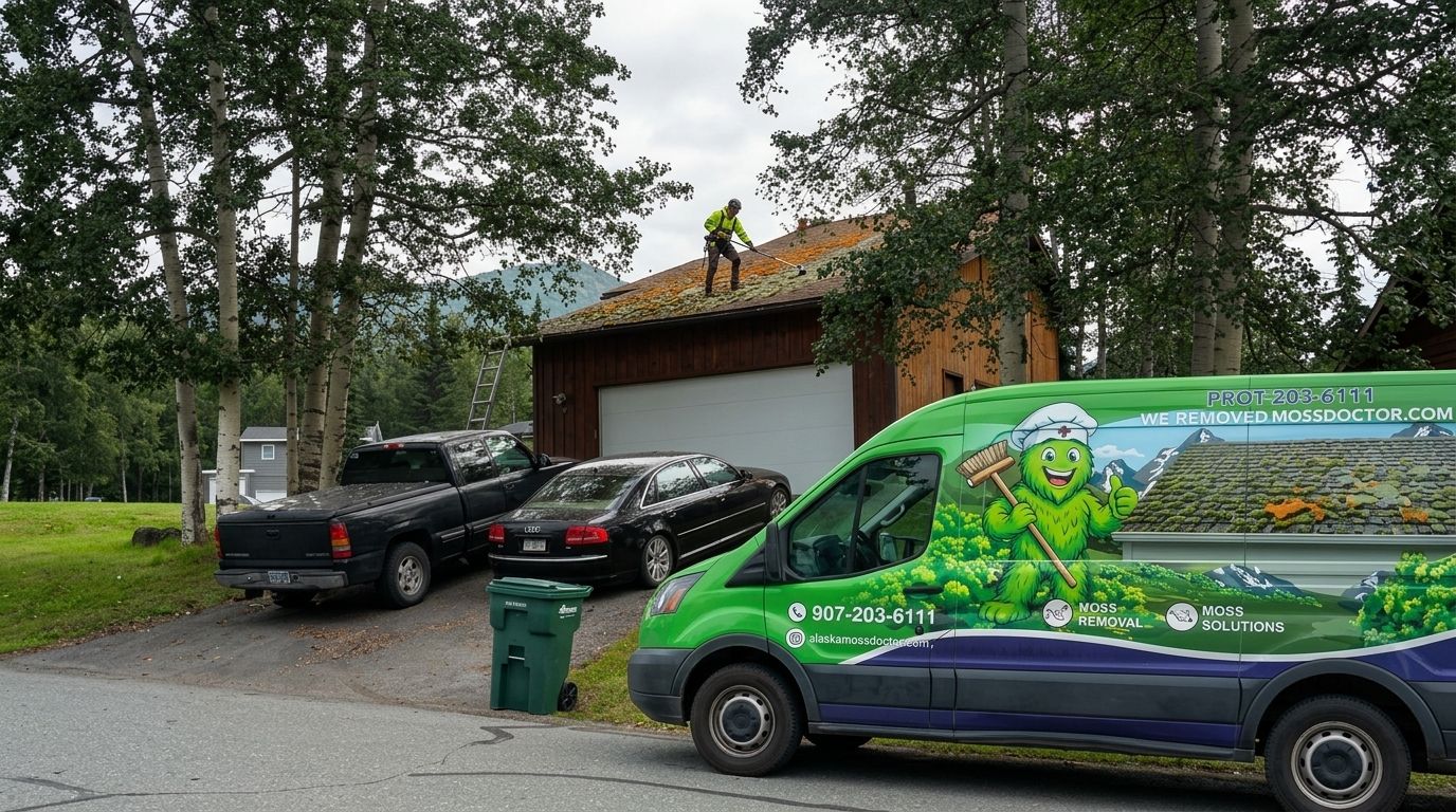 How to remove lichen from a roof safely