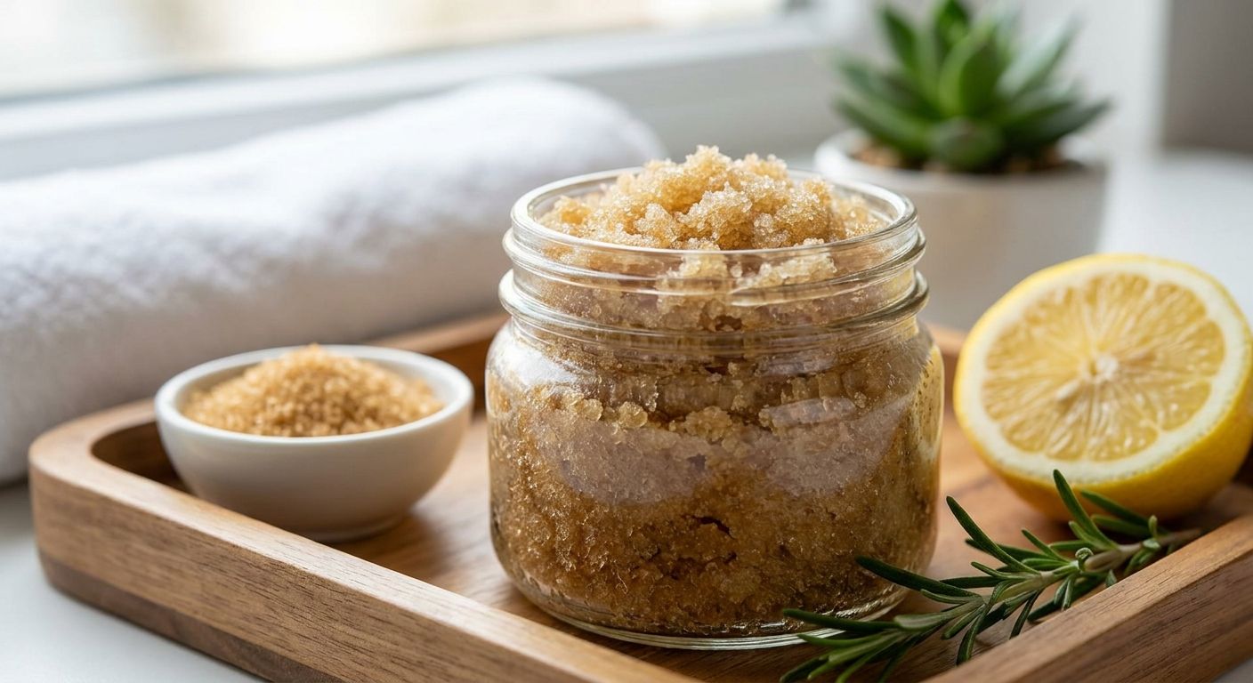 Sugar scrub for keratosis pilaris