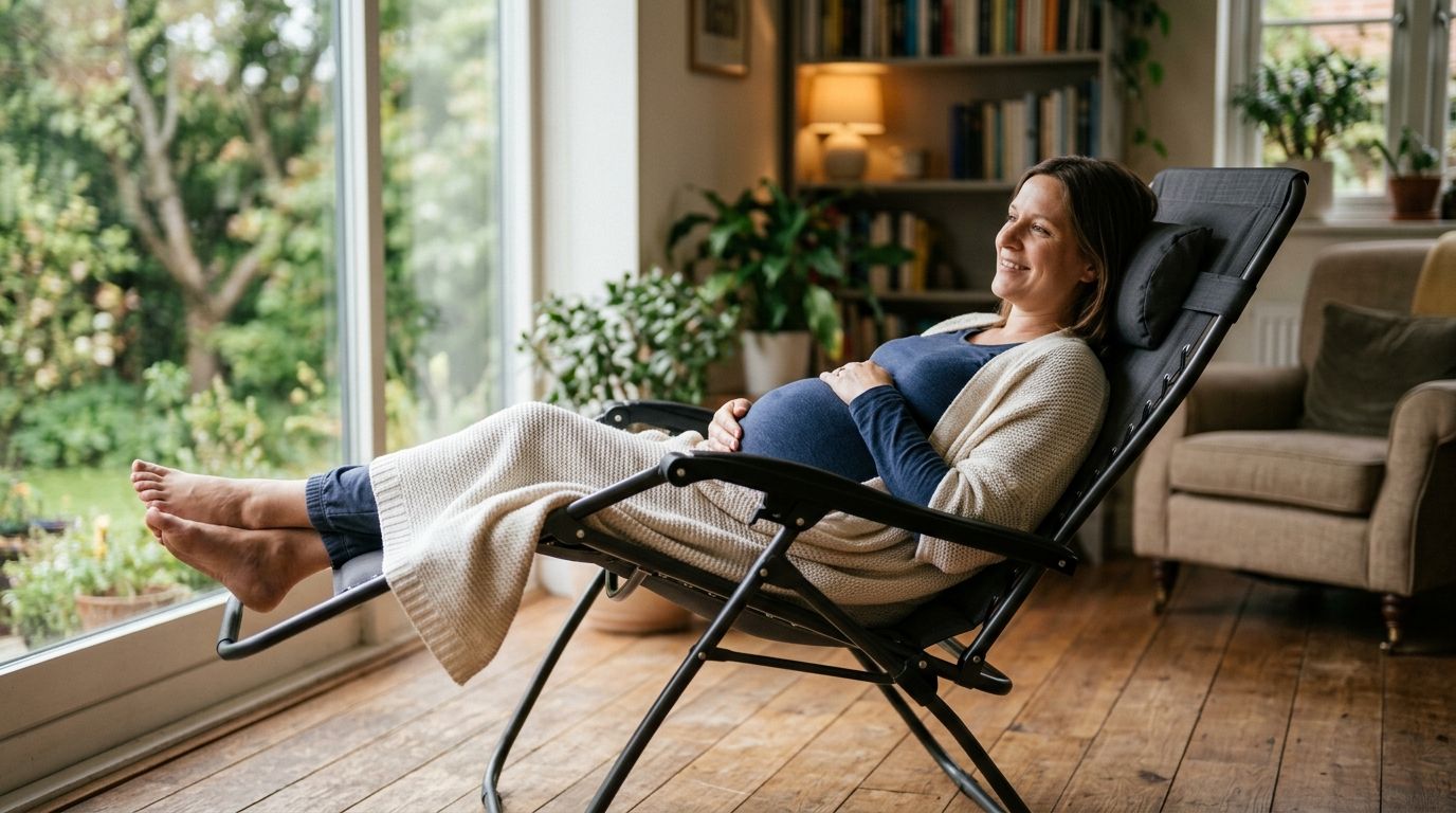 Zero gravity chairs for pregnancy comfort