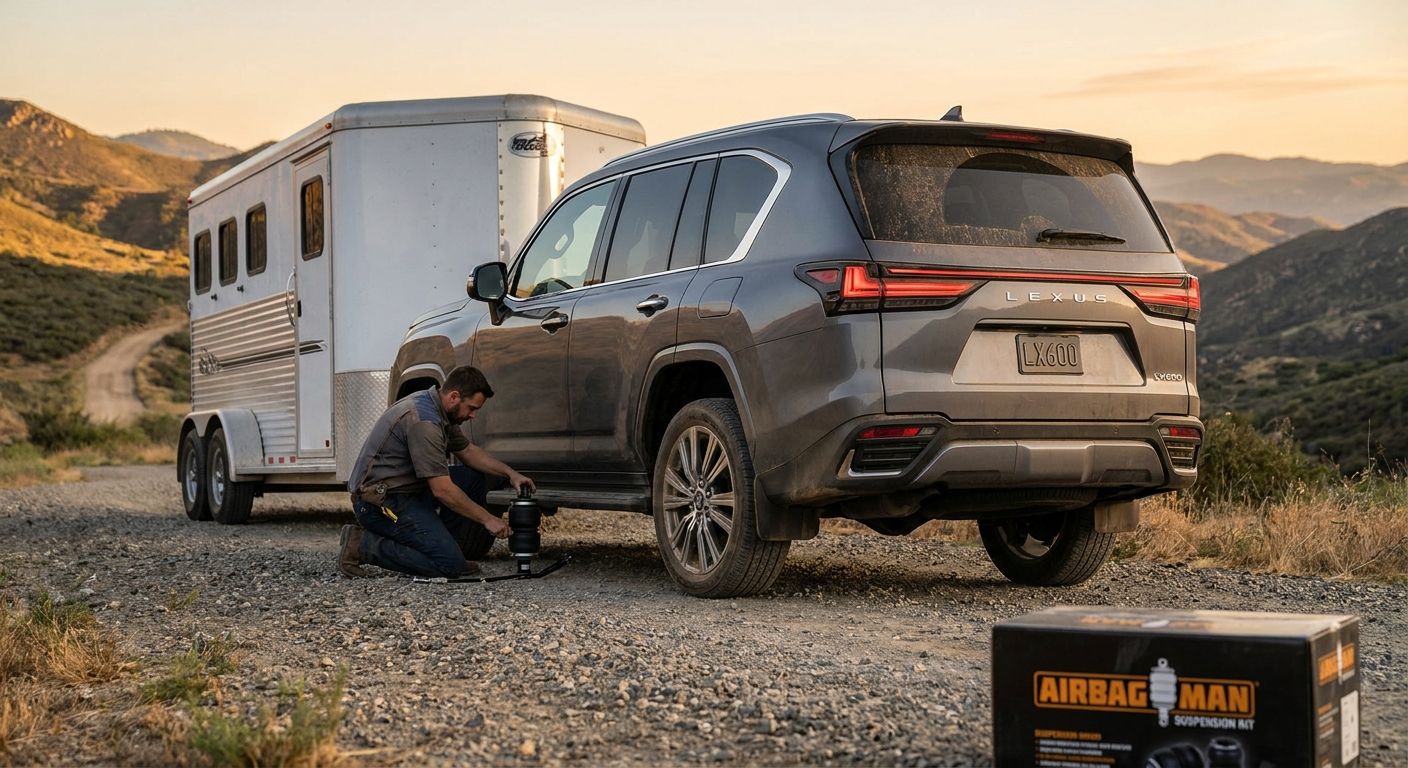Airbag suspension for Lexus LX570 and LX600 towing