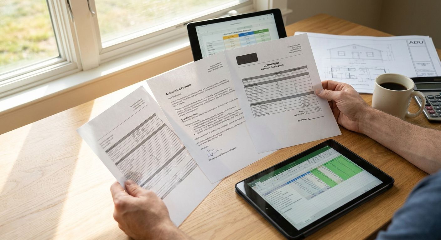 How to Compare ADU Builder Bids in 2026: What to Skip