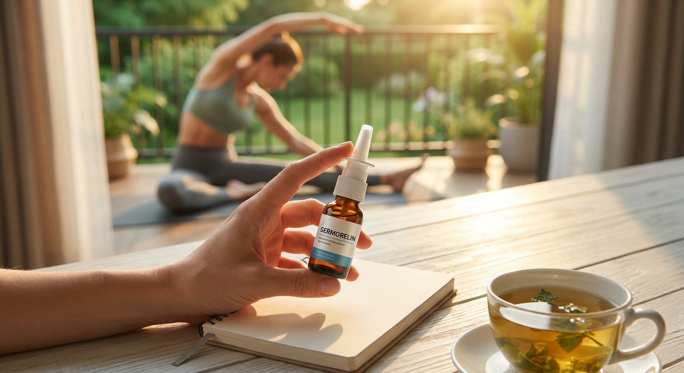 Sermorelin nasal spray for anti-aging and energy support