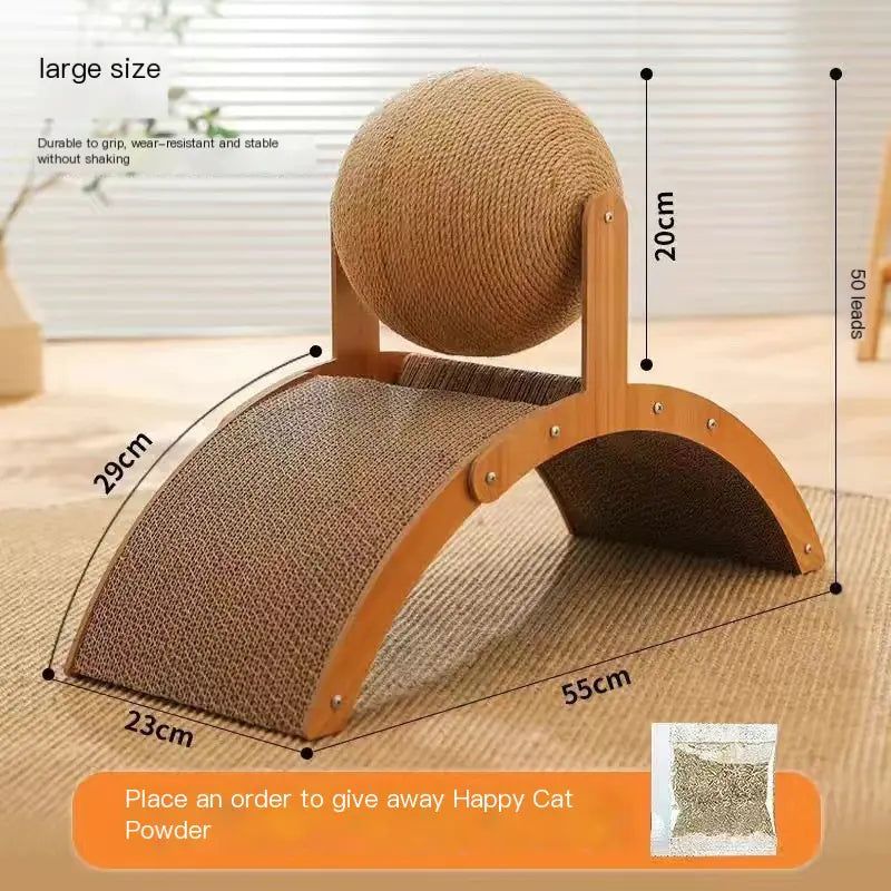 CatBall vertical scratching post for redirecting furniture scratching