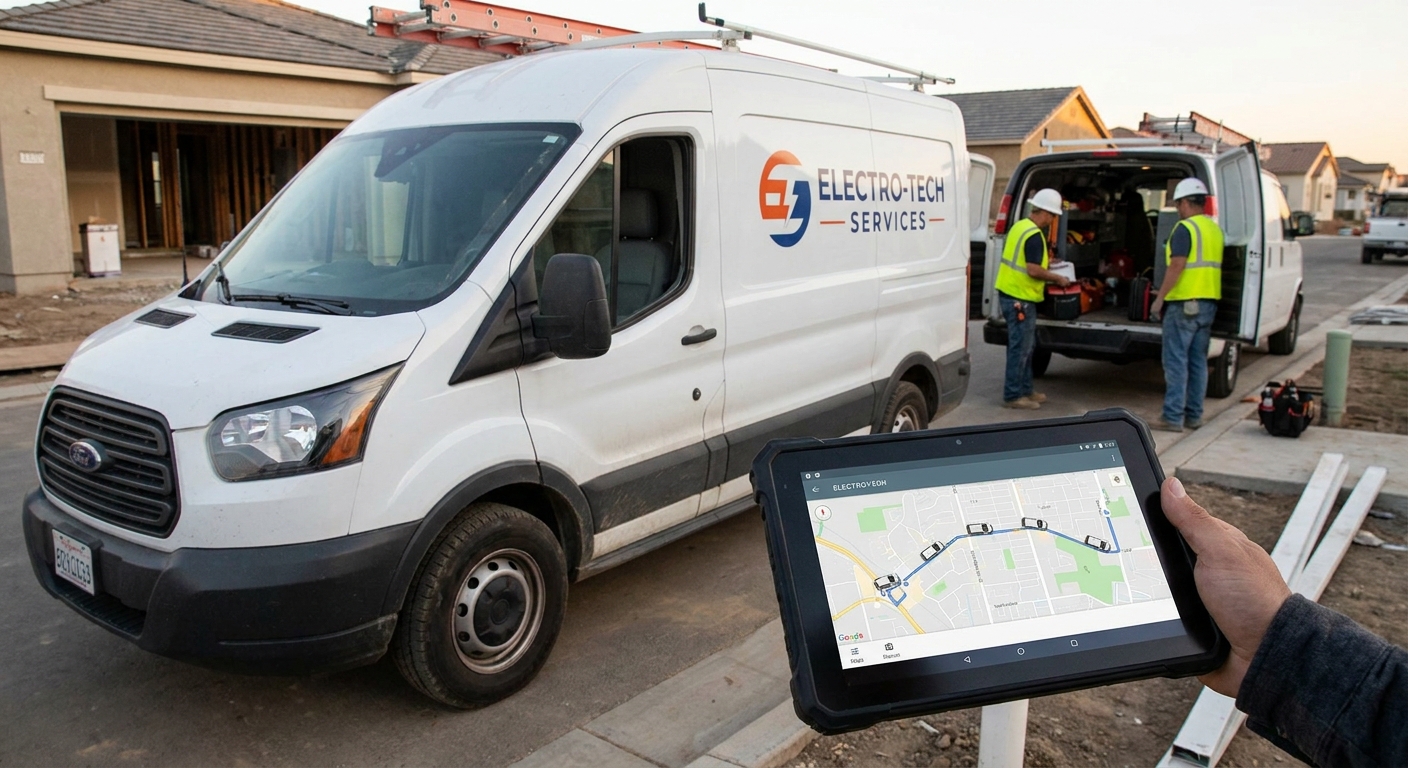 Vehicle tracking for electrical contractors