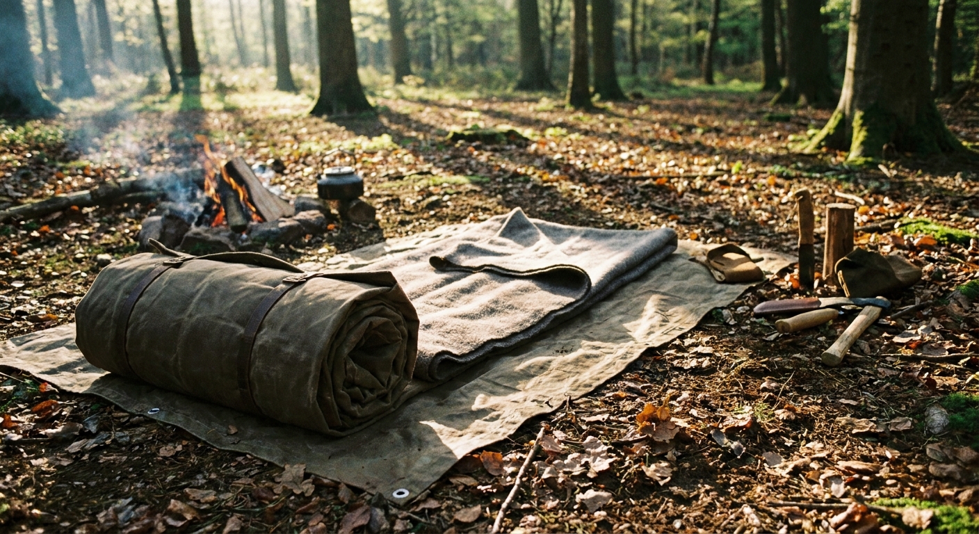Ground cover for wild camping and bushcraft