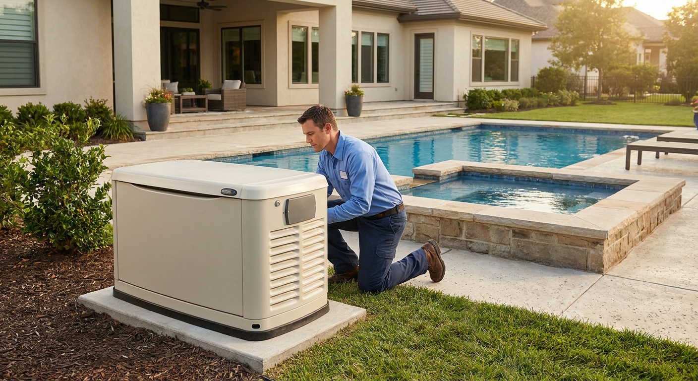 Generator installation for homes with pools and spas