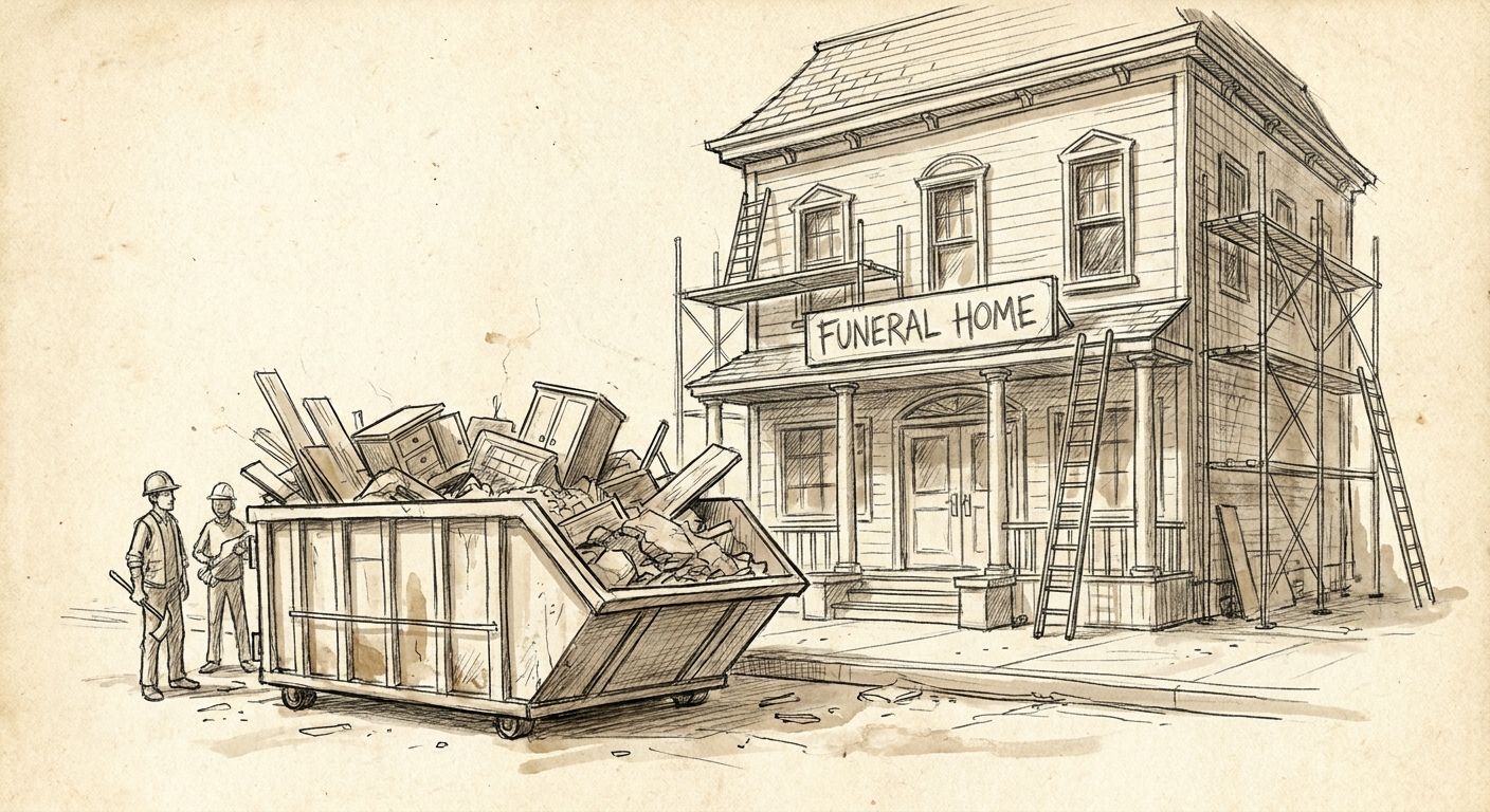 Best dumpster rental for funeral home and mortuary renovations