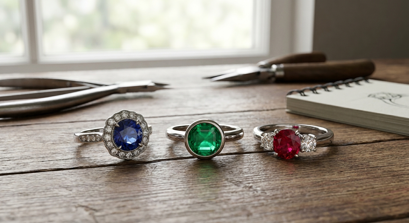 How to pick an engagement ring setting for a colored stone