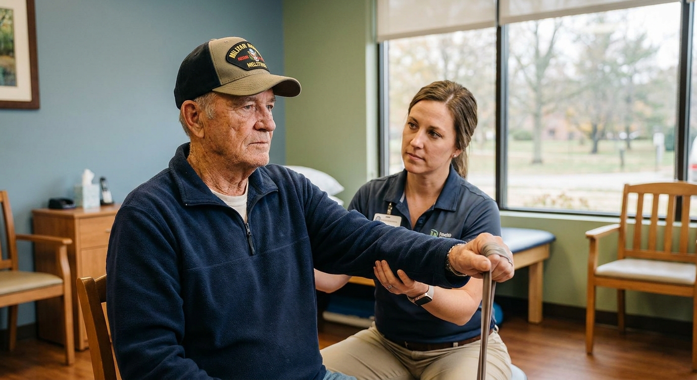 Chronic pain treatment for veterans with service injuries