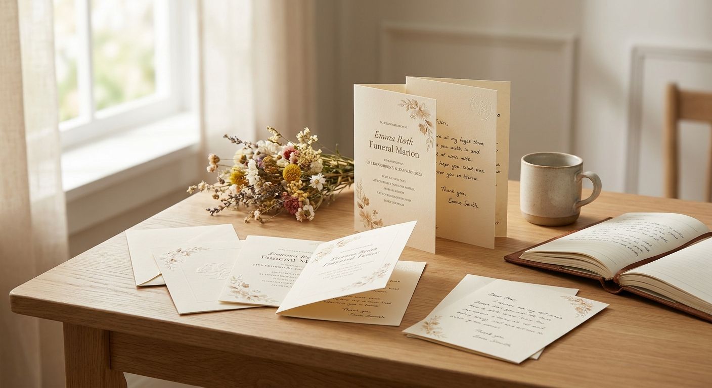 Funeral cards for celebration of life services