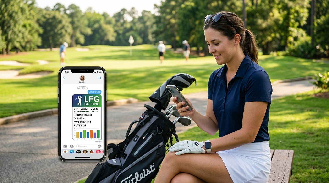 How to share LFG Golfing stat cards in iMessage
