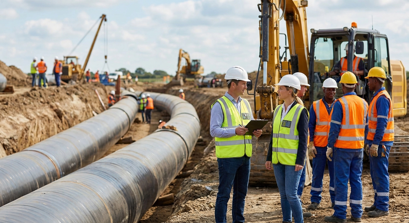 Safety staffing for pipeline construction projects