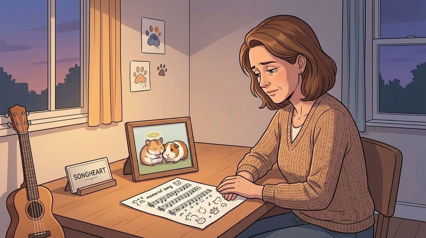 Custom memorial song for a hamster or guinea pig who passed away