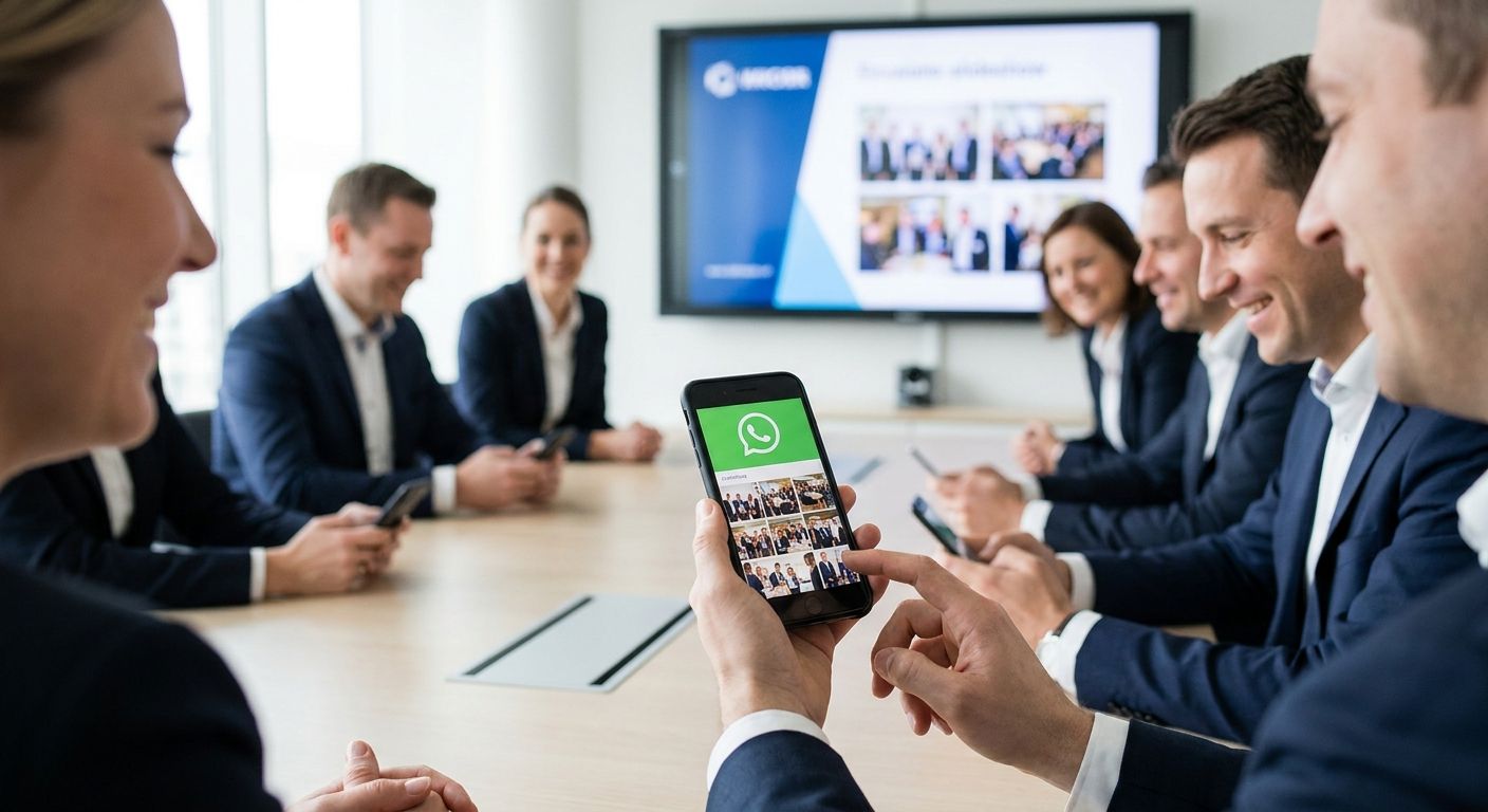 WhatsApp photo delivery for corporate events