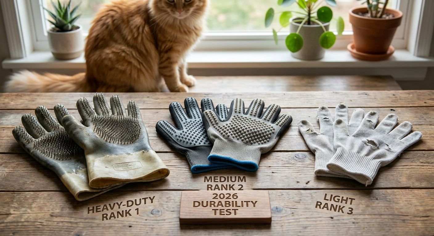 Cat grooming gloves ranked by durability 2026