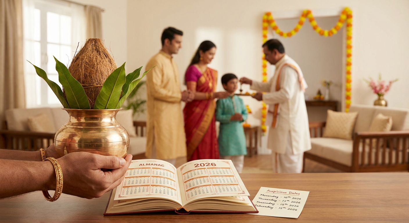 Best muhurat dates for griha pravesh in 2026