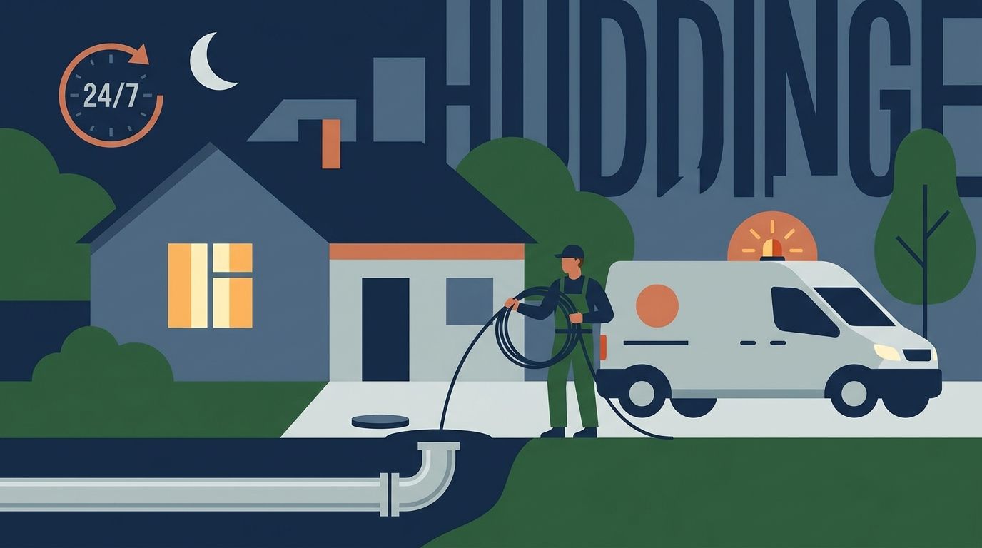 24/7 emergency drain clearing for Huddinge homeowners