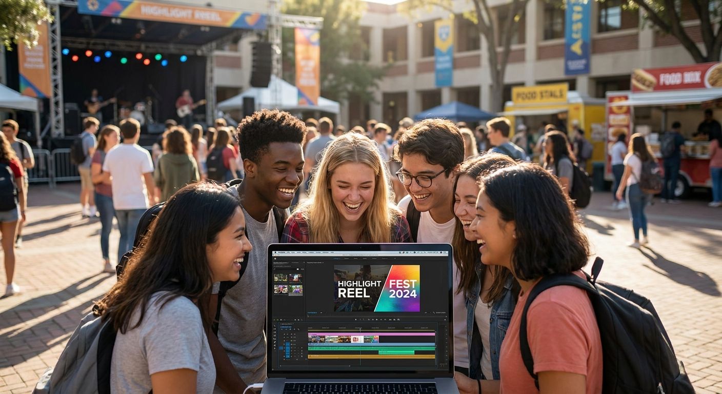 Personalized highlight reels for college fest and cultural events
