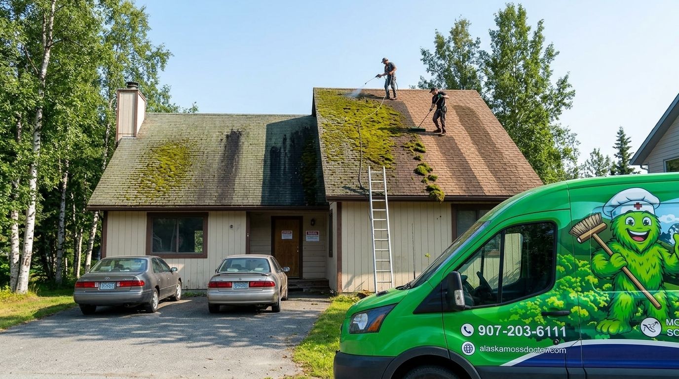 Roof cleaning for foreclosure and bank-owned properties