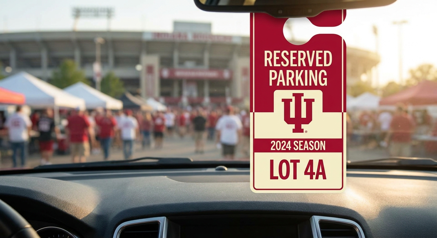 Reserved parking passes for Indiana Hoosiers football games