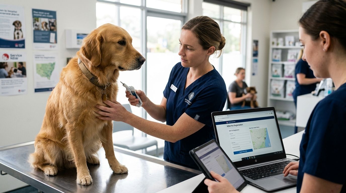 Dog microchipping to NSW pet registration: 2026 workflow