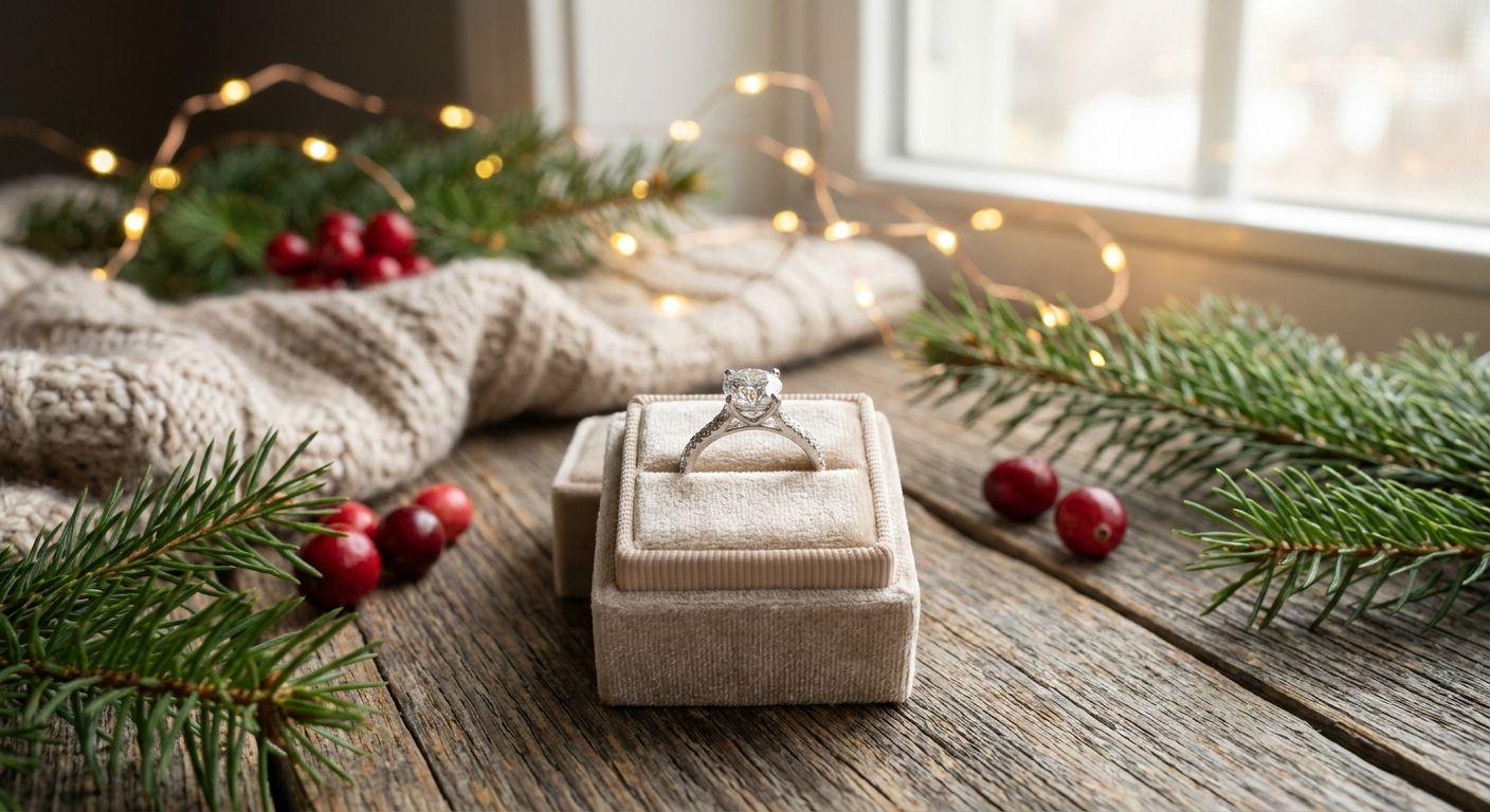 Engagement rings for a holiday season proposal