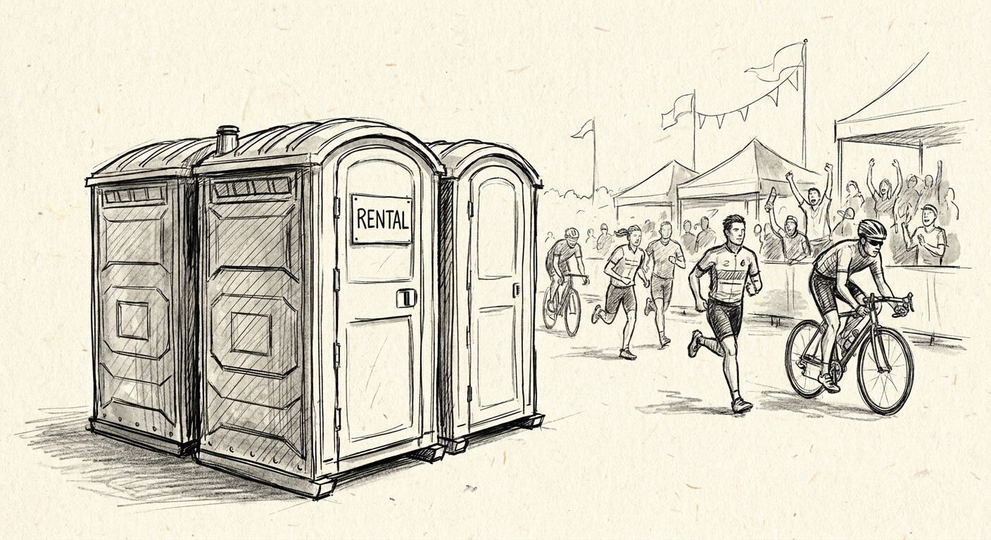 Portable toilet rental for sporting events and tournaments