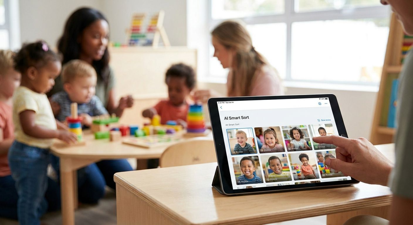 AI photo gallery software for daycare and preschool centers
